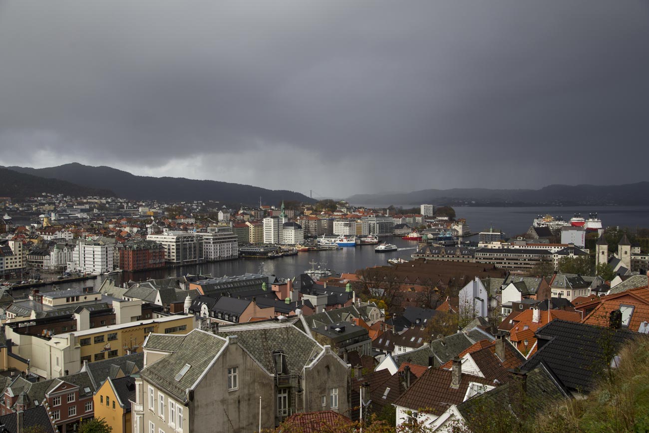 Hvor mye regner det i Bergen?